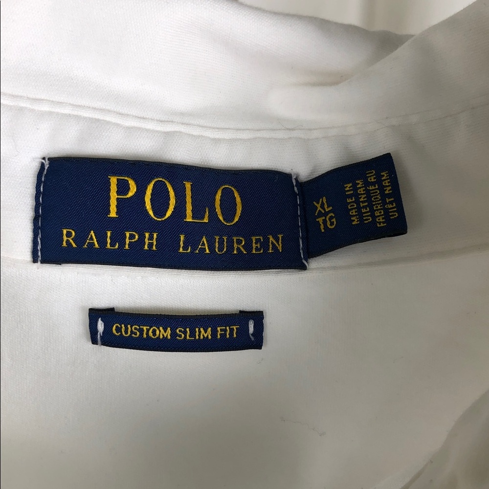 Polo by Ralph Lauren White Polo with Navy Pony Embroidery Sz XL (M1) - Picture 2 of 7